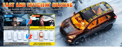 8kW 110V Diesel Heater – Portable Diesel Air Heater with Remote Control, Large LCD Screen, Smart Remote Control, Adjustable Temperature (18–40°C), for RVs, Yachts and Trucks (White)