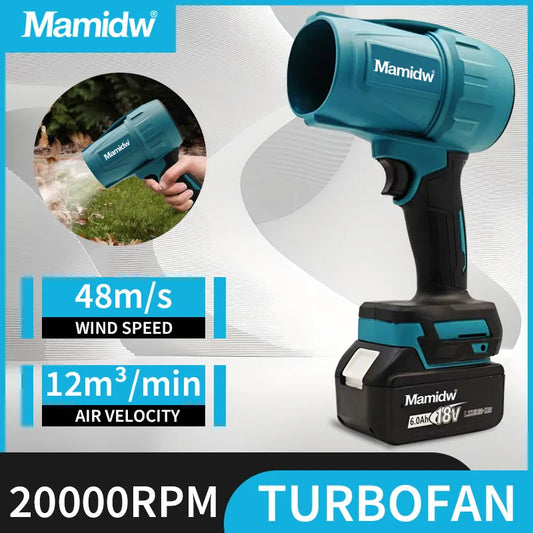 Mamidw 30000RPM Cordless Blower Electric Turbine Household Dust Collector Portable Rechargeable Dust Removal For Makita 18v Battery