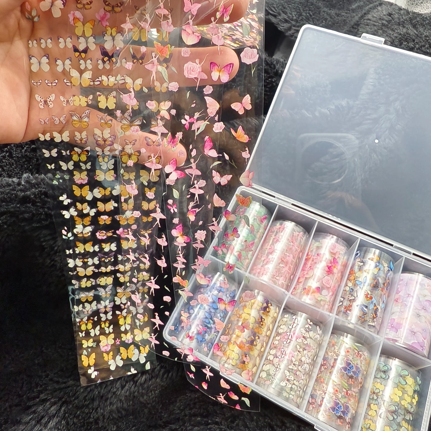 10Rolls Halloween  Flower Plaid Angel Marble  Bow Nail Foils Transfer Paper  Nail Art Stickers   Decal  Nails Decoration
