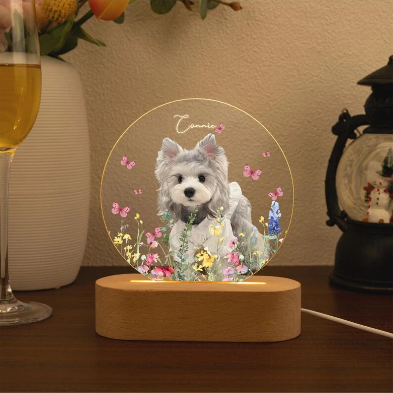Custom Pet Photo Art Unique Pet Decor Emblem For Home Desk Hallway Console Table Designed Pet Souvenir Gift For Pet Lovers Theme