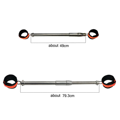 Stainless Steel Open Leg Rod for Sex Slave Cosplay Anklecuff Open Leg Restraint BDSM Bondage Adjustable Sex Toy