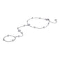 Yhpup Trendy Stainless Steel Zircon Beads Back of Hand Chain Finger Bracelet Fashion Chic Sexy Jewelry Waterproof Wholesale Gift