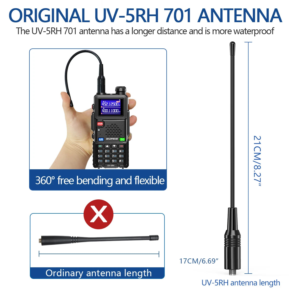 Baofeng UV 5RH 10W Full Bands Walkie Talkie Wirless Copy Frequency Type-C Charger Upgraded UV 5R Transceiver Ham Two Way Radio