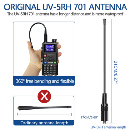 Baofeng UV 5RH 10W Full Bands Walkie Talkie Wirless Copy Frequency Type-C Charger Upgraded UV 5R Transceiver Ham Two Way Radio