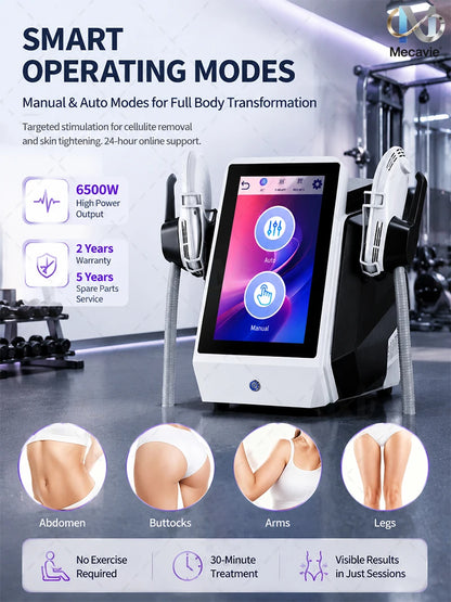 Non-invasive EMS Buttock Massage Professional 6500W 15TRF Body Shaping Machine Muscle Toning Fat Reduction Device Abdomen Thighs