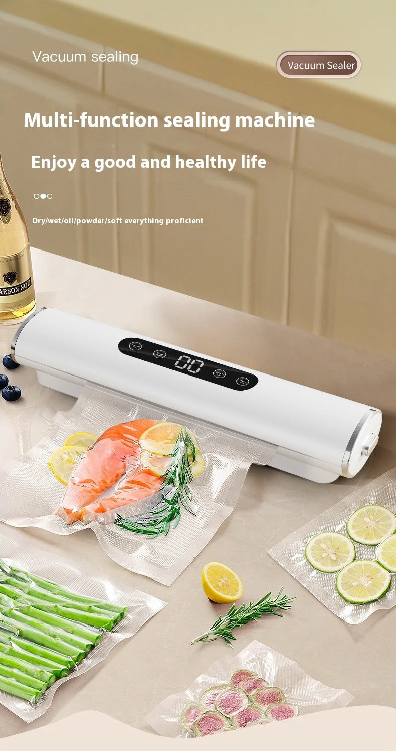 HOMEFISH Professional Vacuum Sealer for Food Vacuumor for Products Kitchen Sealing Machine Cuisine Packaging Plastic Bag Sealant