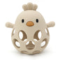 1PC Baby Silicone Teether Toys Cartoon Chick Shape Baby Toys Hollow Out Baby Care Equipment Chewing Training Baby Products