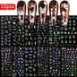 12pcs/set Cute Cartoon Dog/Cat Nail Art Stickers 3D Graffiti Black Cat Dog  Nail Decals 8*10cm Self-Adhesive Cartoon Nail Art Su