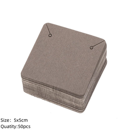 50/100Pcs 5x4cm Earring Cards Cardboard Labels DIY Jewelry Display Stand Holder Small Businesses Selling Packaging Supplies