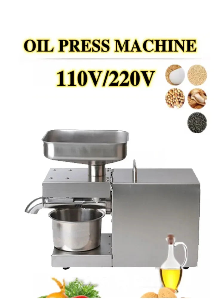 1500W 110V/220V Automatic Cold Press Oil Machine, Cold Press Machine, Sunflower Seeds Oil Extractor, Cold Press Extract