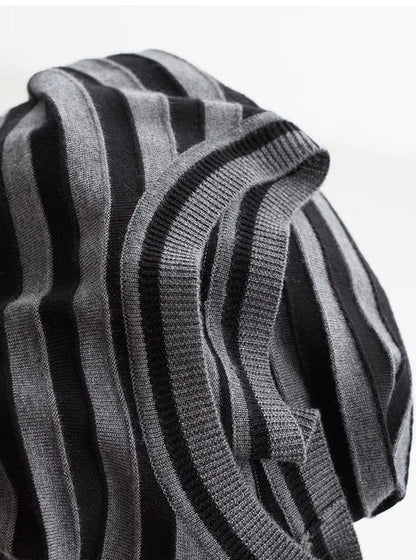Classic Striped Long Sleeve T-Shirt Casual Versatile Knitted Pullover Top for Women 2026 Spring New Style
