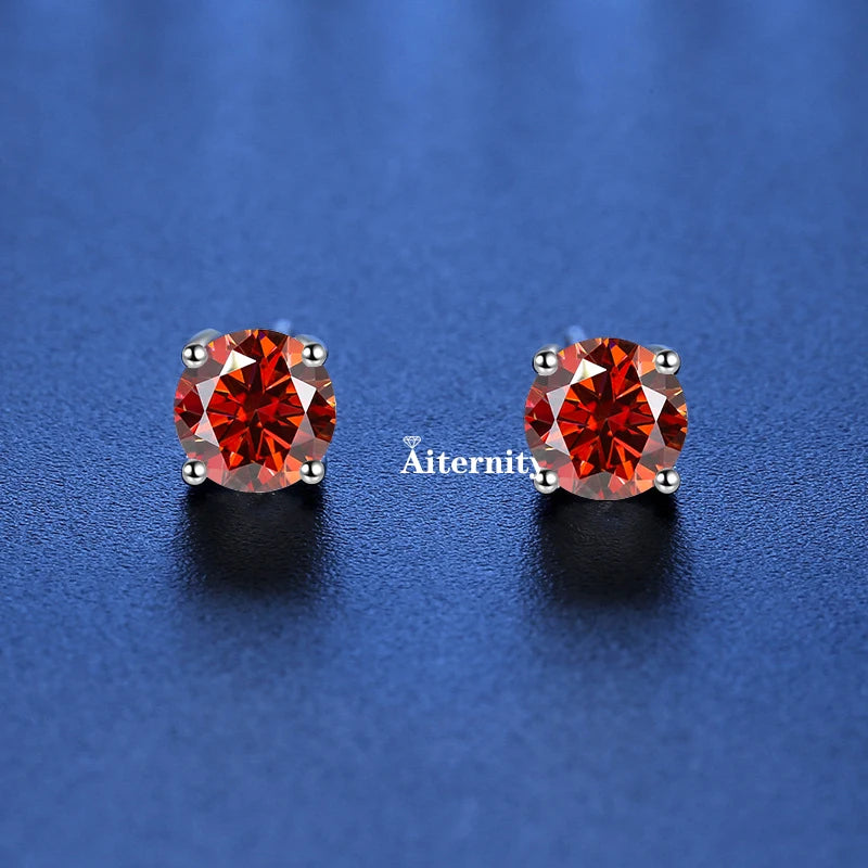18K Plating Earrings S925 Sterling Silver D Color VVS1 Zircon Earring Stud for Women As Shinning As Diamond Wedding  Jewelry