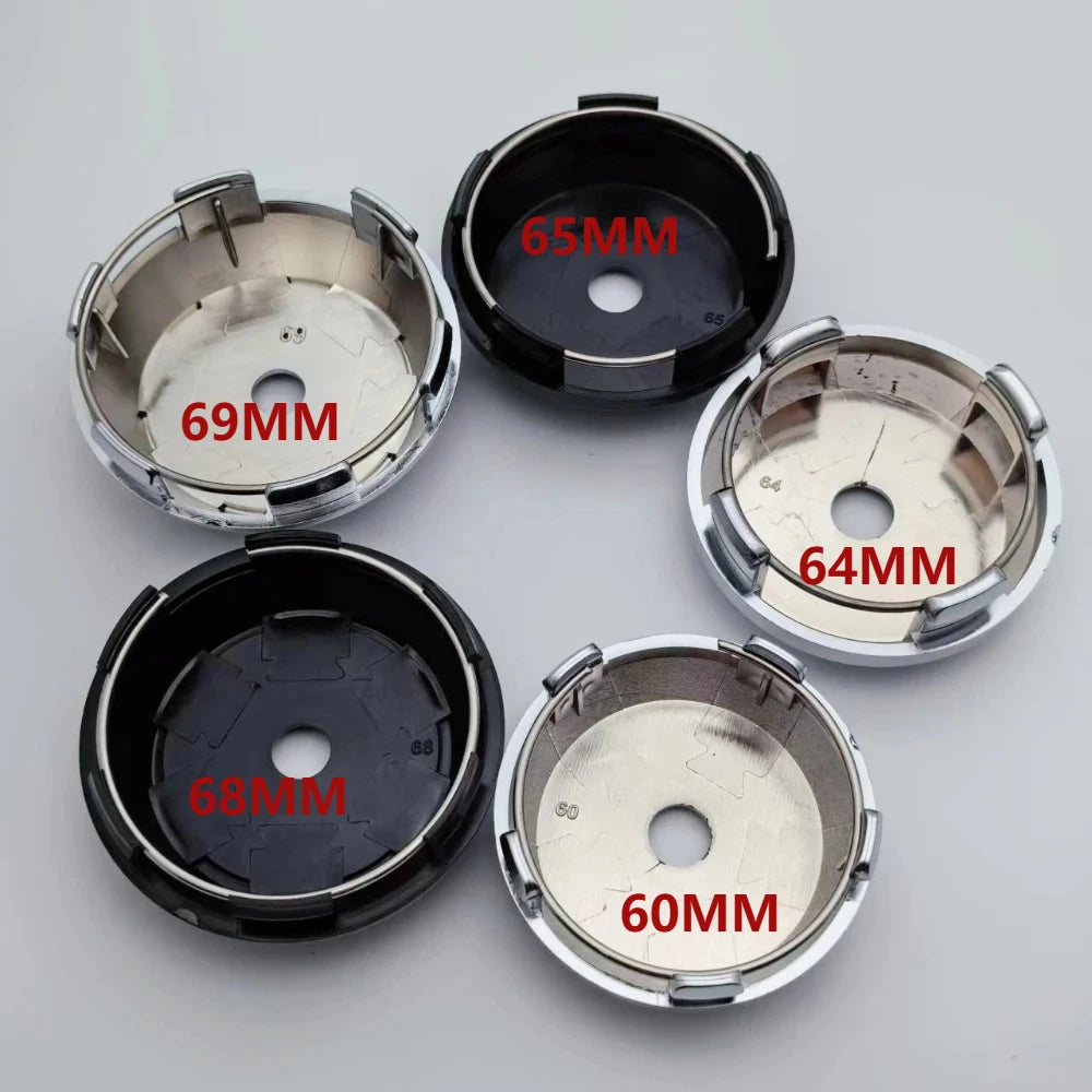 4pcs 60mm 64mm 65mm 68mm 69mm No Logo Emblem Car Wheel Center Caps Wheels Hub High Cap Rim Hubcaps Dust Cover Car Accessories