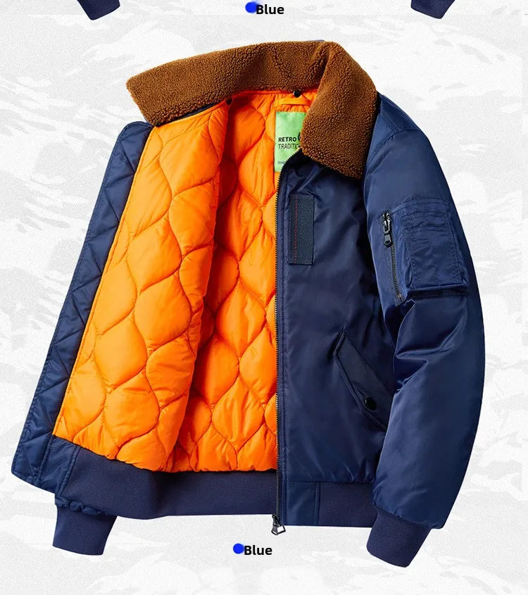 Warm Men's jackets Thick Brand Luxury Winter Down Jacket Coats Parkas Pilot Jackets Outwear Padding Padded Puffer Jacket HXY282