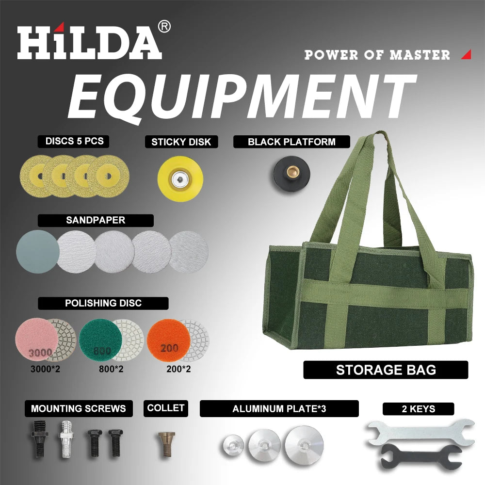 HILDA Ceramic Tile Beauty Sewing Tool 380W Electric Straight Grinder 6 Variable Speeds Cleaning Machine Grinder Sander Polisher