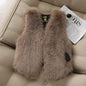 Autumn winter Imitation Fox fur vest Jacket For women Fashion Thick V-neck sleeveless Coat Female Short Faux Fur Waistcoat Tops