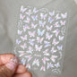 5D Hibiscus Flower Nail Embossed Sticker Acrylic Pink White Gold Petal Leaf Adhesive Decal Butterfly Dragon Floral Elegant Decor