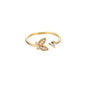 Cute Butterfly Rings For Women Gold Color Stainless Steel Geometric Opening Butterfly Ring Aesthetic Wedding Christmas Jewelry