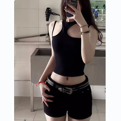 White Slim Fit Denim Super Shorts Women's American Style Hot Girl Slimming Versatile Low Waist Elastic Cotton Stretchy Hot Pants