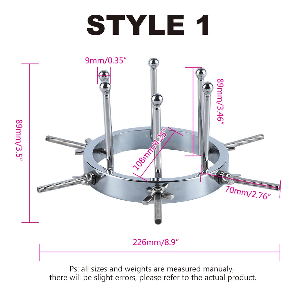 1pcs, Adjustable Huge Stainless Steel Anal Dilator Metal Vaginal Speculum Fisting Vaginal Dilator Anal Training  Adult Sex Toys