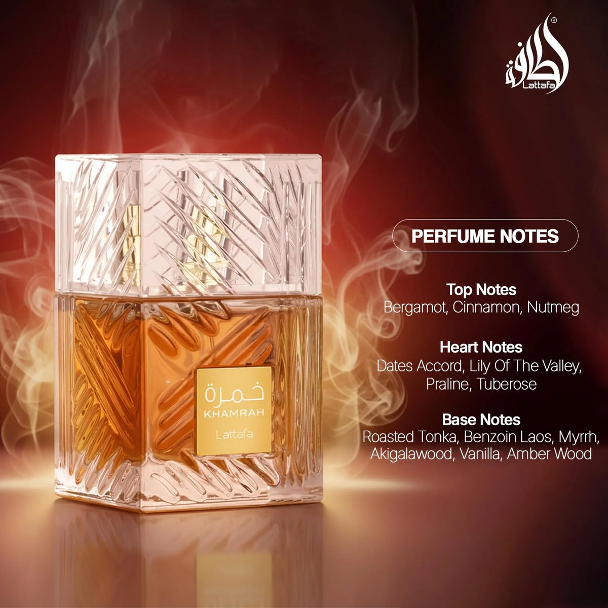 Warm Spicy, Amber, Cinnamon - Eau de Parfum Long-Lasting Fragrance for Unisex-Lattafa Khamrah