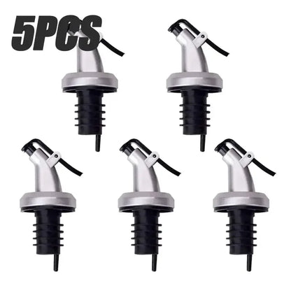1-5PCS Oil Bottle Stopper Lock Plug Seal Leak-proof Nozzle Sprayer Oil Bottle Stopper Cap Liquor Dispenser Wine Pourer Gadgets