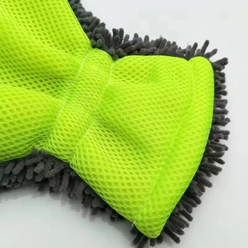 1/2Pcs Car Wash Gloves Microfiber Wipe Car Sponge Scratch Free Car Wash Cleaning Coral Velvet Double-Sided Cleaning Tool
