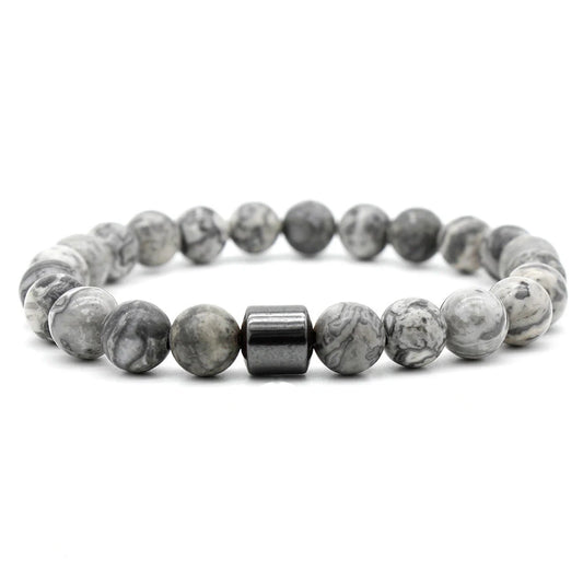 Tiger Eyes Natural Stone Beads Handmade Men Magnetic Hematite Accessory Bracelets for Boyfriend Father Gift