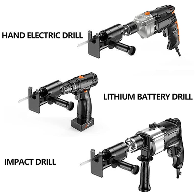 JANGKLIFE Screwdriver Conversion Head, Electric Drill to Electric Saw, Household Reciprocating Saw, Multifunctional, Wood Tools