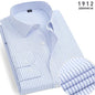 Men's Long-Sleeved Shirt Business Casual Solid Color Striped Plaid Spring Summer Free Ironing All Fit Tooling Comfortable