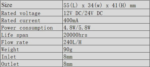 4.8W 5.8W 240L/H Silent Fish Tank Pump DC 12V 24V Solar Brushless Motor Pool Circulating Submersible Pump Water Pump