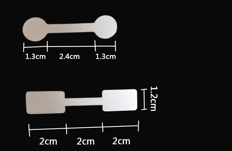 100pcs/50pcs Jewelry Strung Pricing Price Tags with String Gold Merchandise Cloth Label Price Label