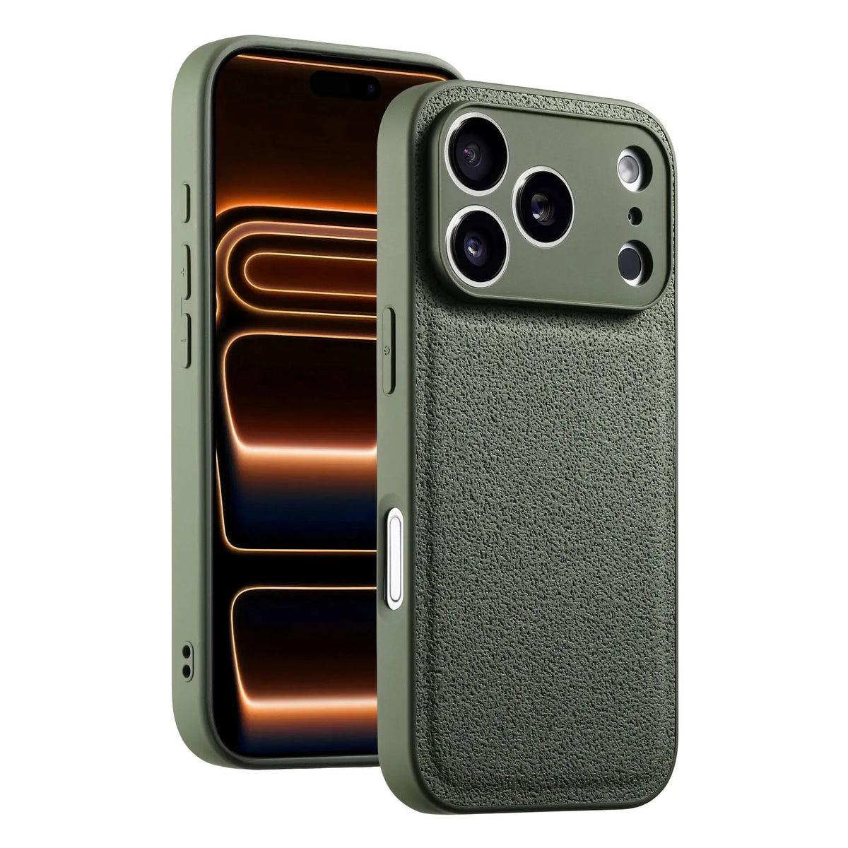 Business Moon Pit Texture Phone Case, Solid Color Full‑Coverage Shockproof Protective Cover for iPhone 17 Pro Max 16 15 14 13 12