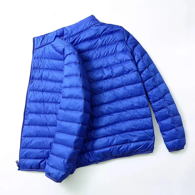 Men's All-Season Ultra Lightweight Packable Down Jacket Water and Wind-Resistant Breathable Coat Big Size Men Hoodies Jackets