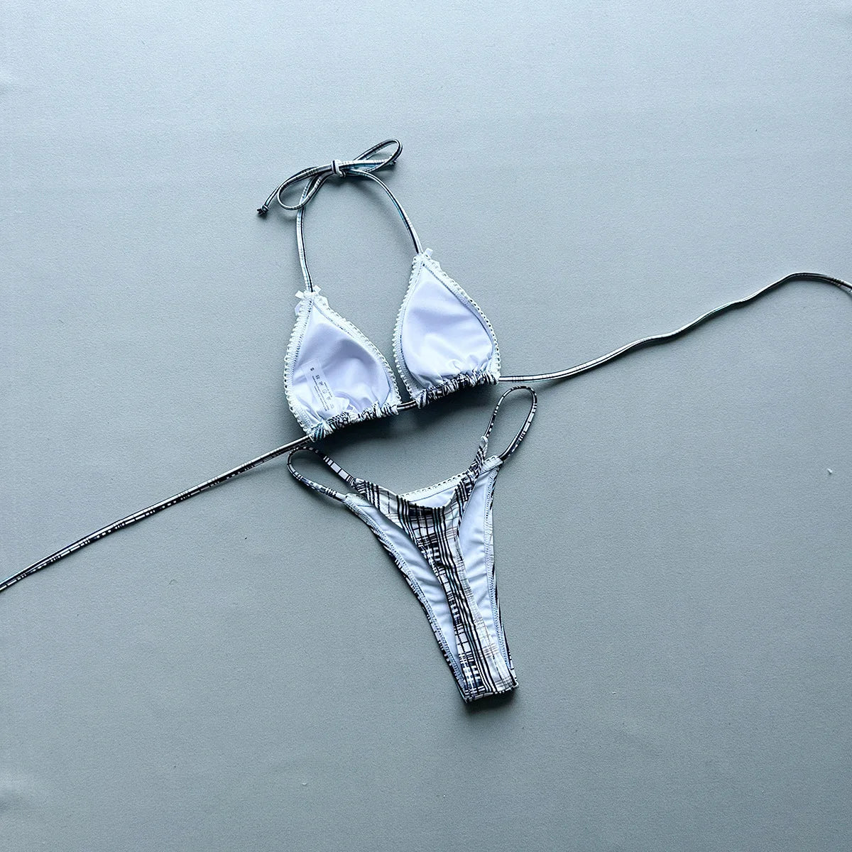 Plaid Print Bikinis Sexy Women Swimsuits Female Swimwear 2026 Micro Bikini Set Bathing Suit Swimming Suits Beachwear Biquini
