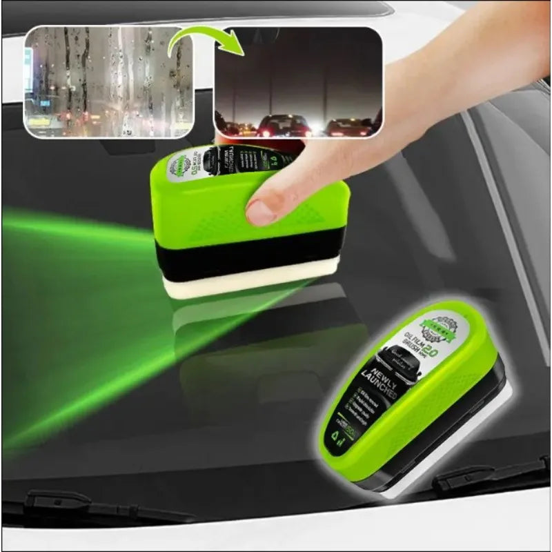 Crystal-Clear Windshields for European Cars: Glass Brush + Oil Film Remover (Front & Interior)