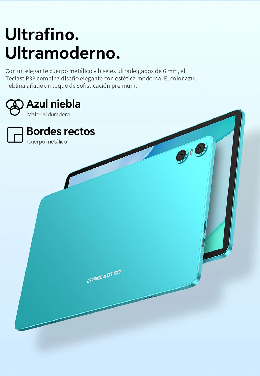 Teclast P33 Android 15 Tablet, 10.1 Inch IPS, Allwinner A333, 9GB(3GB+6GB) RAM 64GB ROM (Expandable 1TB), WiFi 6, 6000mAh, 5MP Camera, Metal Body, Tablet PC