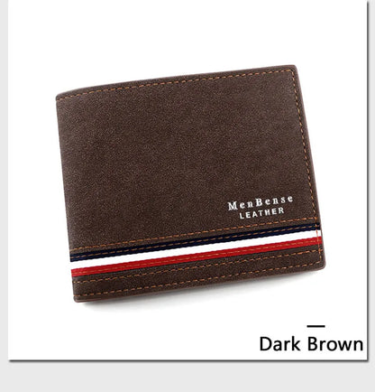 Short Men Wallets Zipper Coin Pocket Slim Card Holders Luxury Male Purses High Quality PU Leather Men's Wallet Money Clips