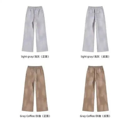 IEFB Washed Male Set Sweatshirt Sweatpants Splash-ink White Spray Dye Velvet Hoodies Autumn Spring New Trendy Male Wear 9W125