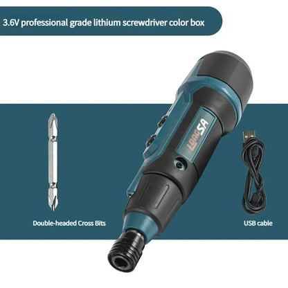 2Nm 3.6V 200r/min Electric Screwdriver Small Wireless Screwdriver Drill Screw Driver Set Rechargeable Electrician Screwdrivers