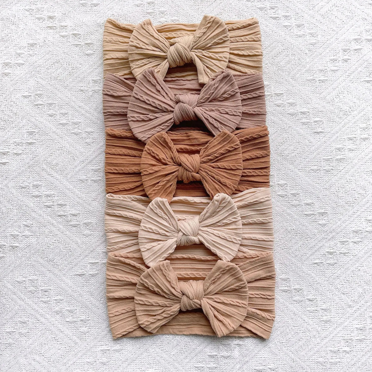 5 Cute Bow Baby Headbands Soft Elastic Hairbands for Girls Newborn Infant Head Scarves Baby Hair Accessories