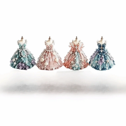3D Design Beaded Dress Kit Cute Design Tiny Beads Bead Craft Kit Creative Craft Dress Shape Bead Weaving Kit Gift Giving