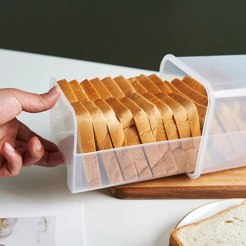 Plastic Bread Box with Sealing Lid and Tray, Bread Storage Box, Sandwich Bread Storage Box, Pasta Storage Box, Multigrain Jar