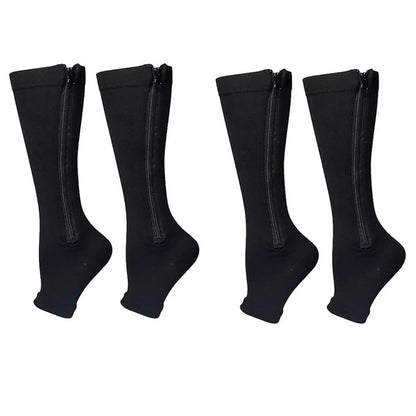 Zipper 4Compression Socks for Varicose Support Outdoor Running Fitness Hiking Anti-Fatigue Medical Care Diabetes Swelling Relief
