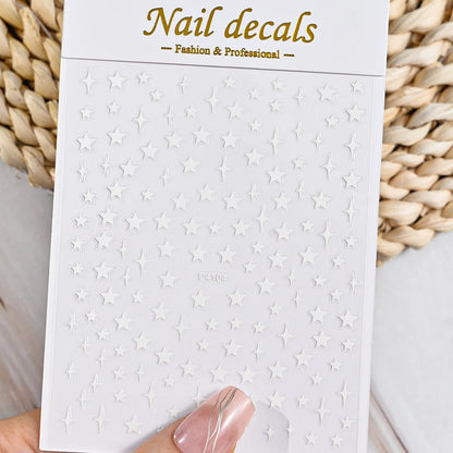 3D Metal Silver Flame Nails Stickers Gold Bronzing Stripe Lines Sliders Design Manicure French Nail Art Decoration Decal #Y2K