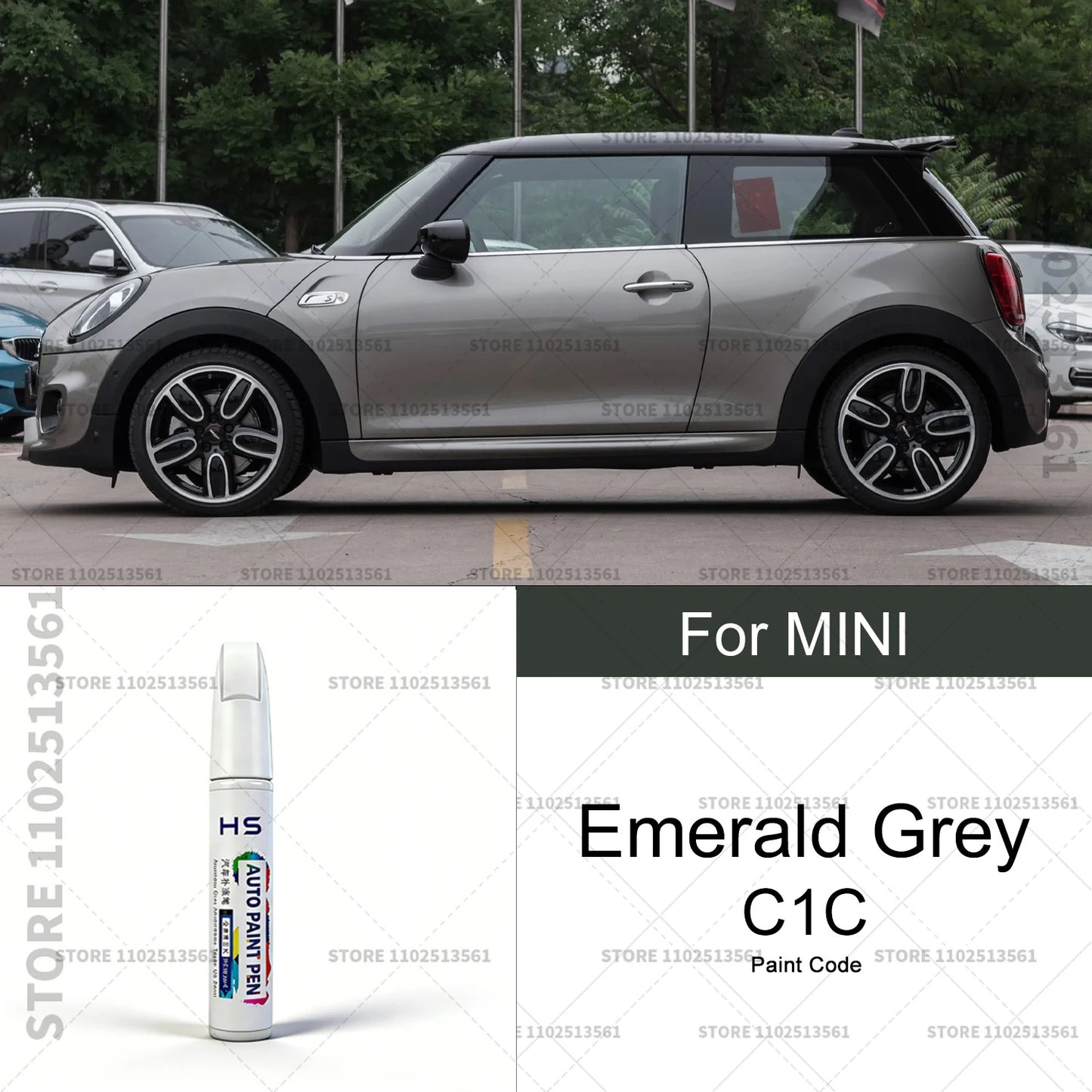 Car Paint Repair Pen Touch Up Scratch Remover DIY Auto Accessories For 2001-2025 MINI Black White lsland Blue Gold Green Grey