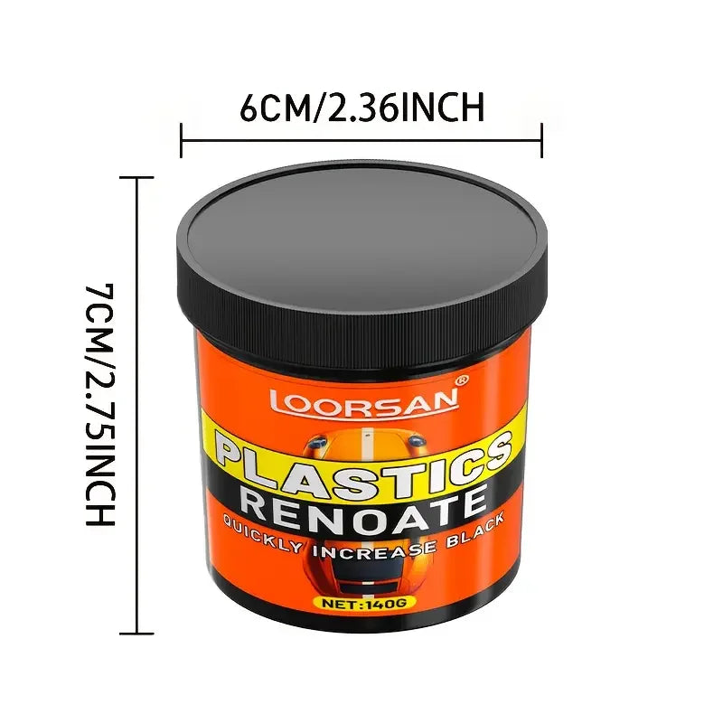 Car Interior Refurbishing Kit, Long-Lasting Plastic and Rubber Repair Agent - Enhances Black Frame Renewal, Tire Shine