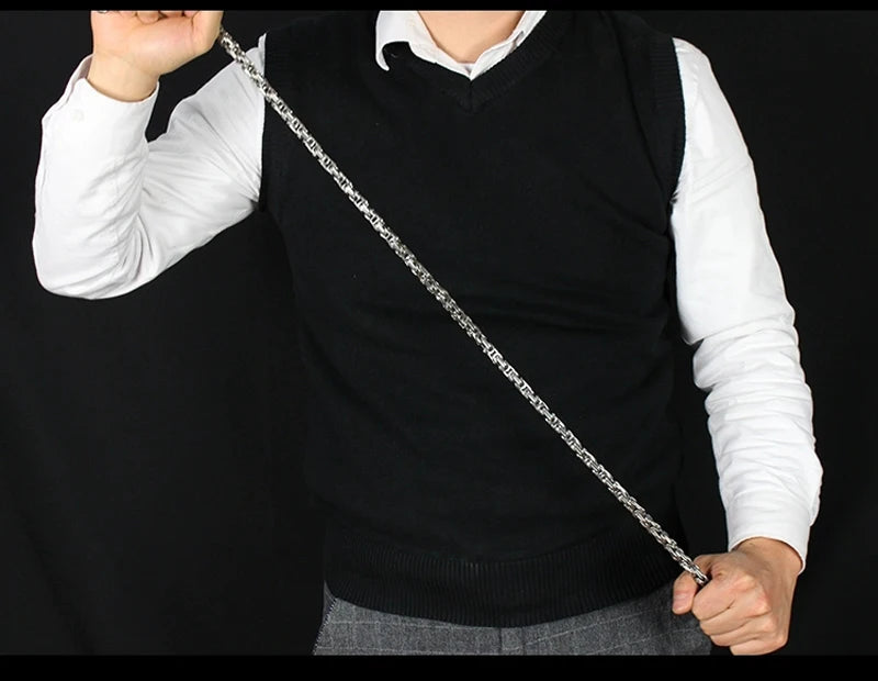 EDC Self Defense Whip Titanium Steel Necklace Fashion Chain Waist Dragon Head Pendants Bracelets Boy Gadgets For Men Cool Gifts