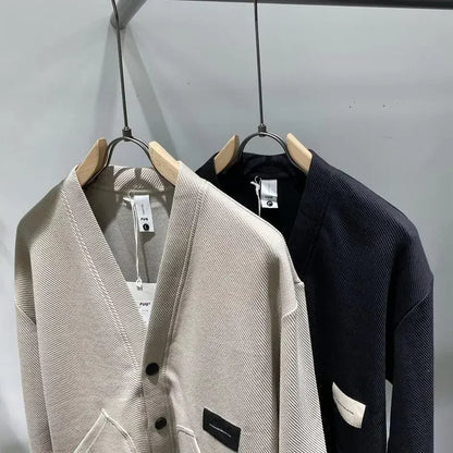 Men's Clothing Icon V Neck Cardigan Knit Sweater Male with Pockets Jumpers Tops Best Selling Products 2025 New in Knitwears A X