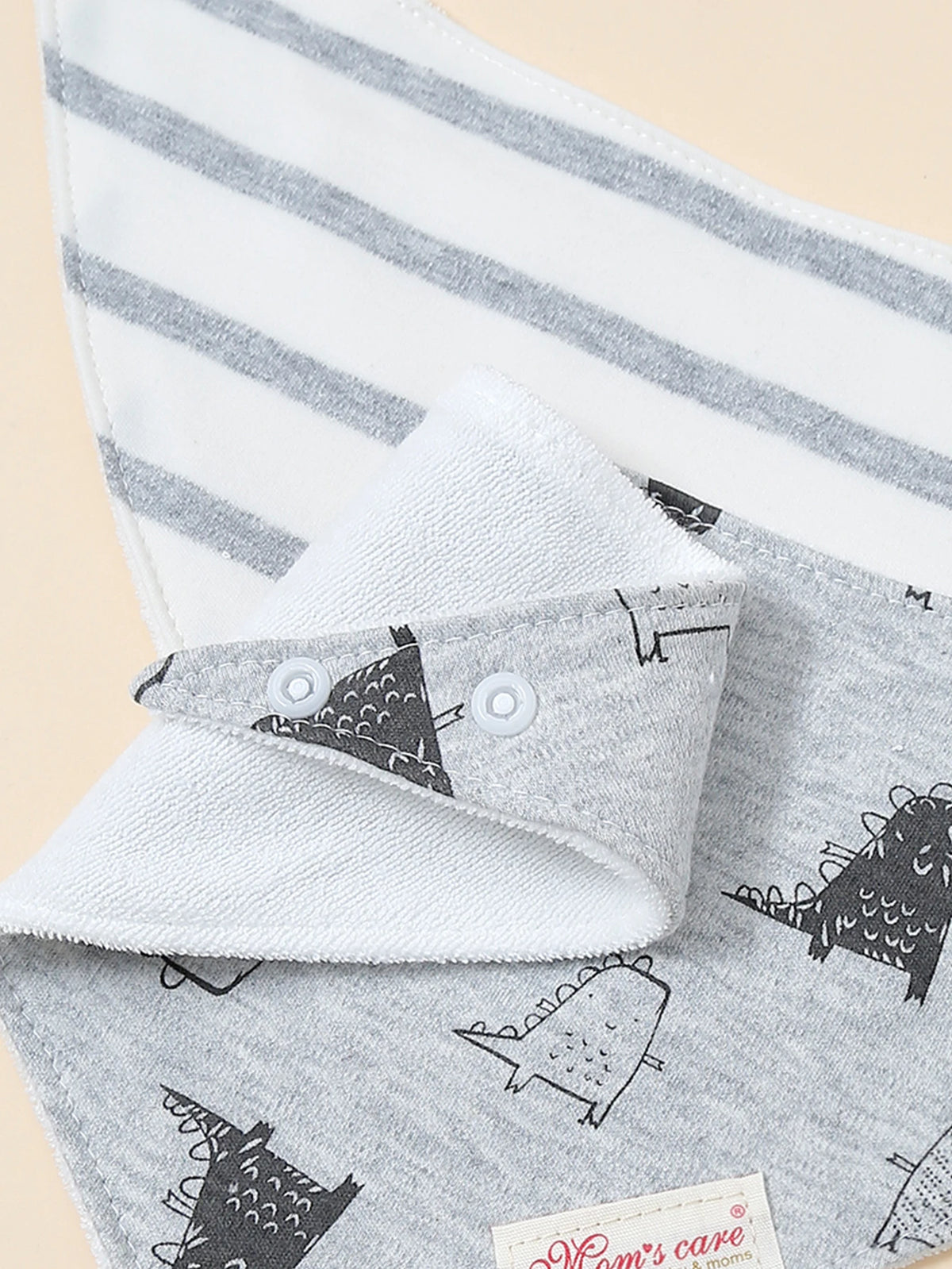 6 Pcs Baby Boy Feeding Bib Made of Cotton Mouth Water Towel Double-layer Soft Comfortable Adjustable Size Sccessories 0-3 Y